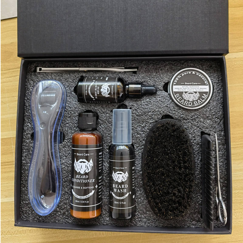 XIKEZAN Luxury Upgraded Beard Kit Barber Care Products Unscented Beard Balm Men Beard Gift Set for Smoothing63267942106242114