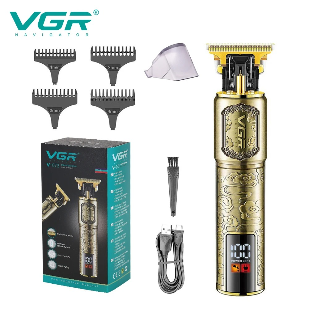 VGR V073 Metal USB T9 Vintage Hair Cut Machine Barber Clippers Beard Trimmer Professional Electric Hair Trimmer for Men 632141057282591117