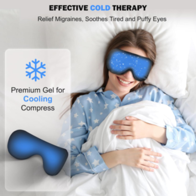 Eye Mask with Heat and Cooling for Dry Eyes Migraines, USB Electric Heated Eye Mask for Sleeping Meditation Travel Gifts for Women & Men (Black)63081047771778117